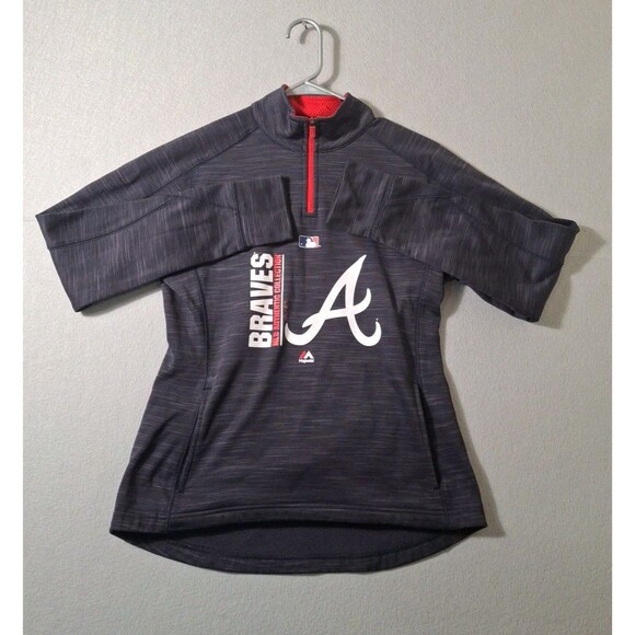MLB Atlanta Braves Majestic Therma Base Jacket Size S Women's Authentic - Picture 1 of 7